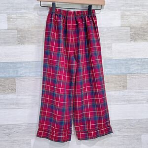 Disney Store Flannel Plaid Pajama Bottoms Red Christmas Holiday Boys 5 6